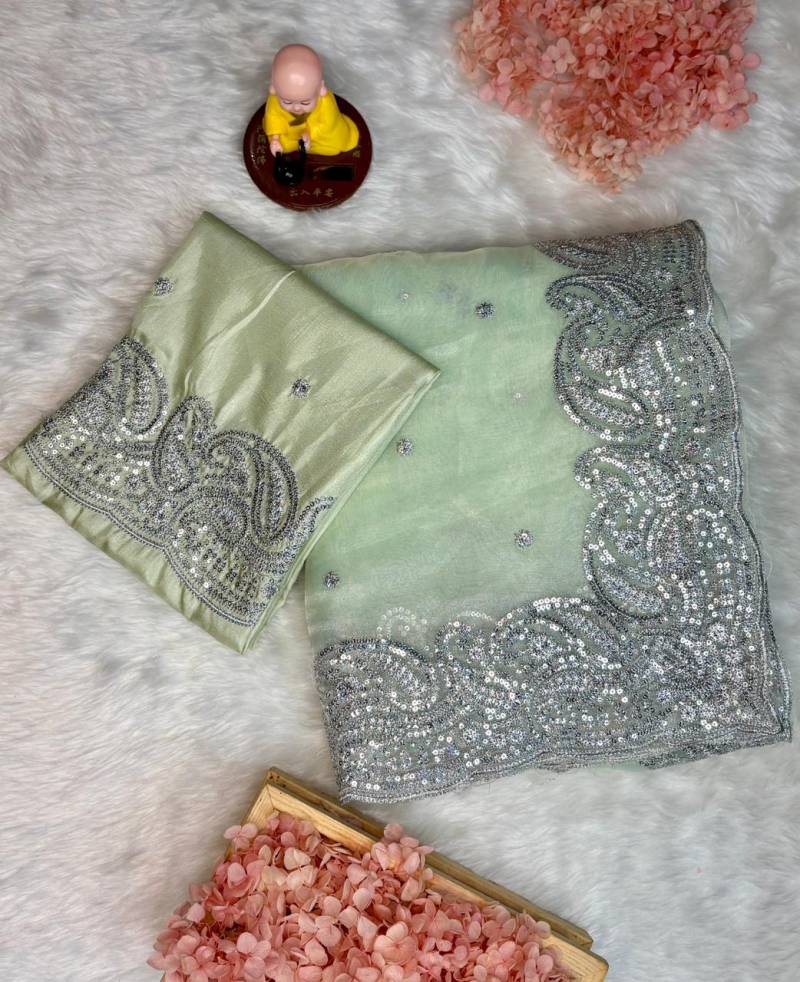 Vt 774 T Soft Organza Silver Zari Silk Saree Collection