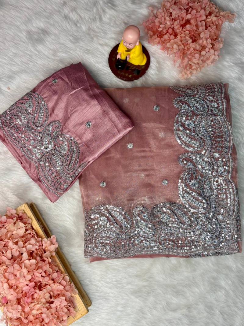 Vt 774 T Soft Organza Silver Zari Silk Saree Collection