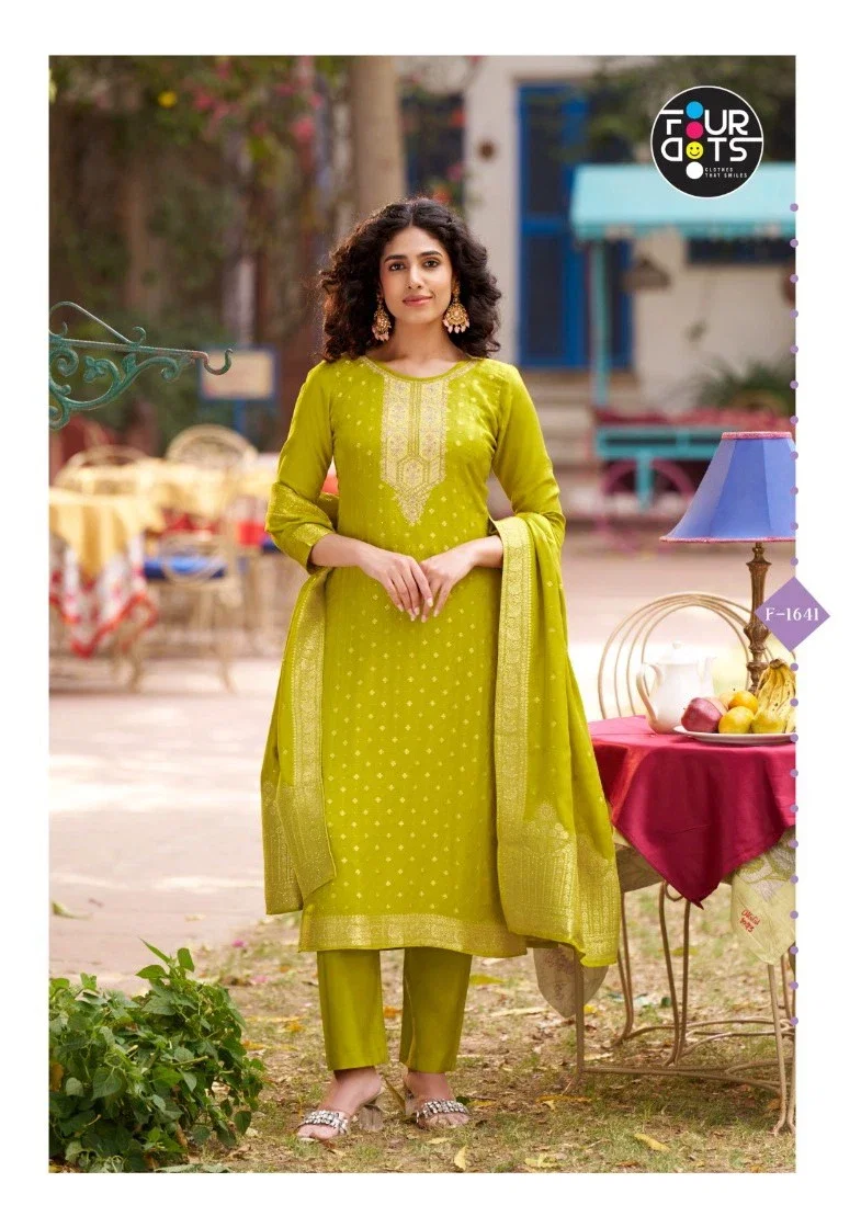 Four Dots Tavleen Viscose Muslin Work Designer Salwar Kameez