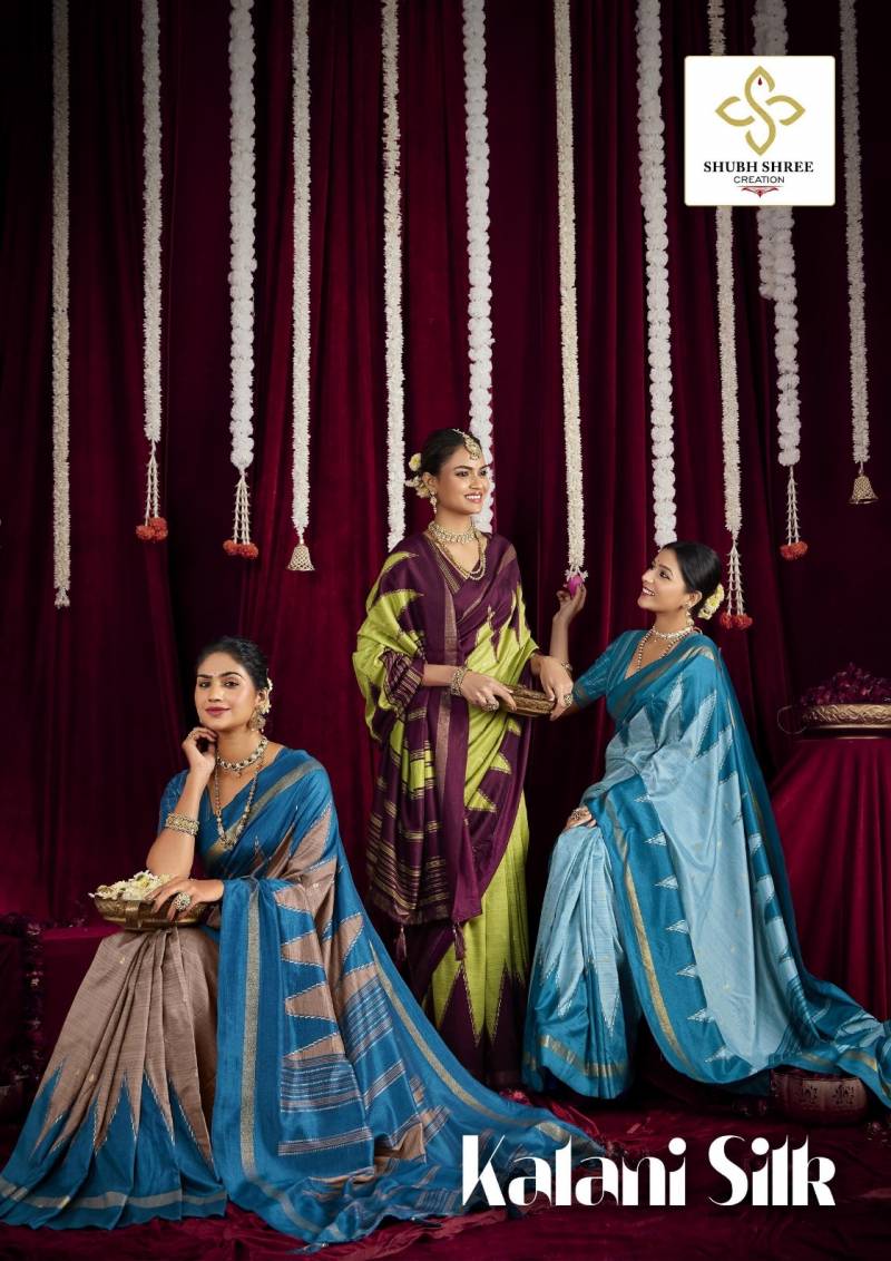 Shubh Shree Kalani Casata Silk Tranditional Wear Saree Collection