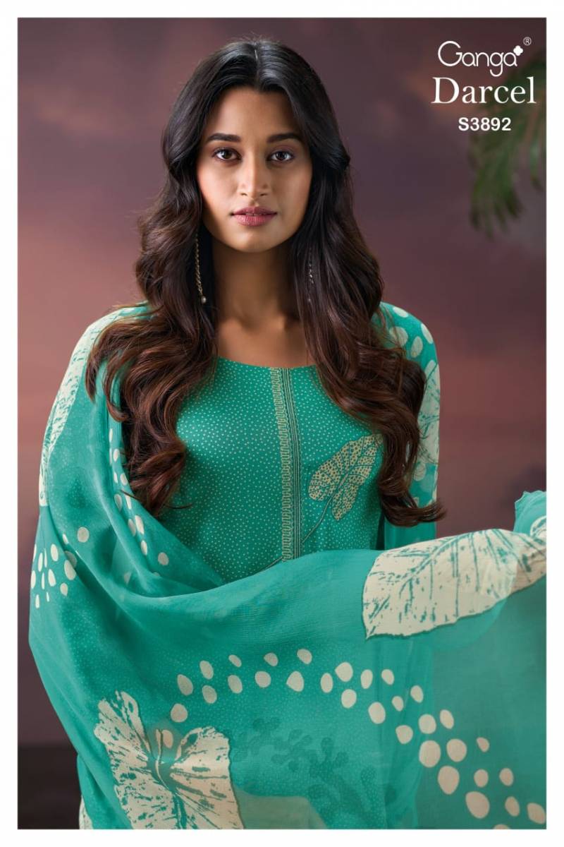 Ganga Darcel 3892 Wool Pashmina Embroidery Salwar Kameez