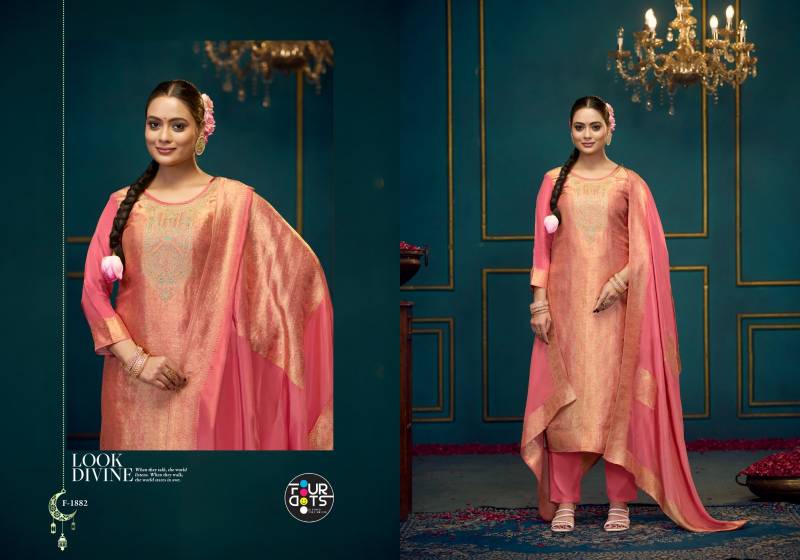 Four Dots Vera Viscose Silk Jacquard Designer Salwar Kameez