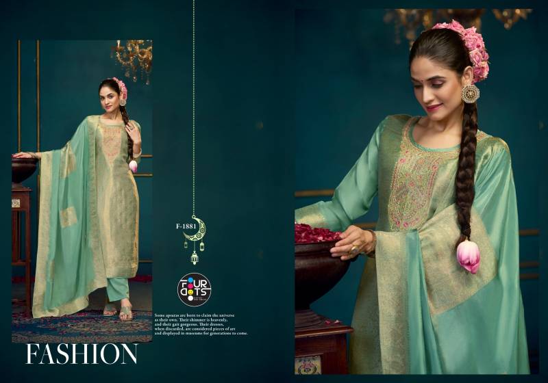 Four Dots Vera Viscose Silk Jacquard Designer Salwar Kameez