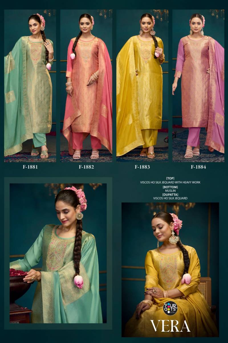 Four Dots Vera Viscose Silk Jacquard Designer Salwar Kameez