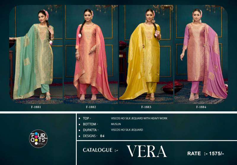 Four Dots Vera Viscose Silk Jacquard Designer Salwar Kameez