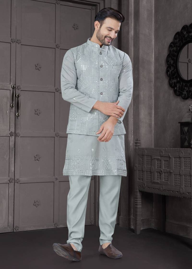 Outluk Wedding Collection Vol 31 Viscose Work Kurta Pajama Jacket