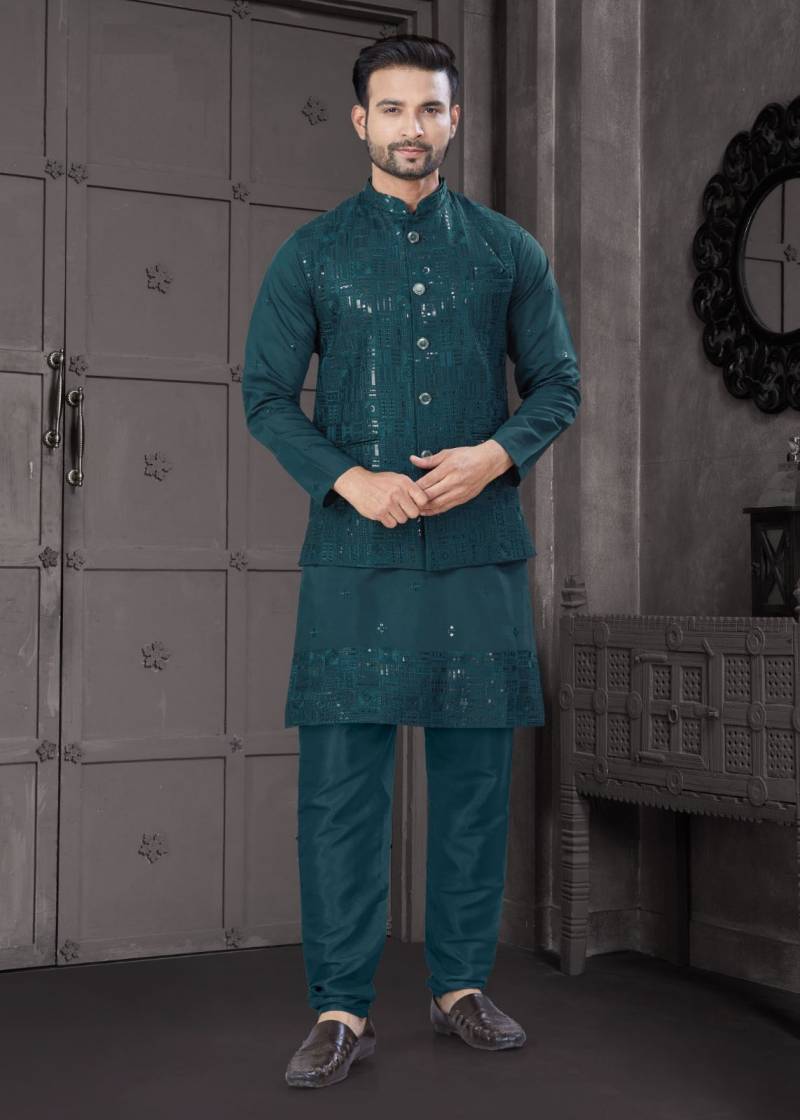 Outluk Wedding Collection Vol 31 Viscose Work Kurta Pajama Jacket