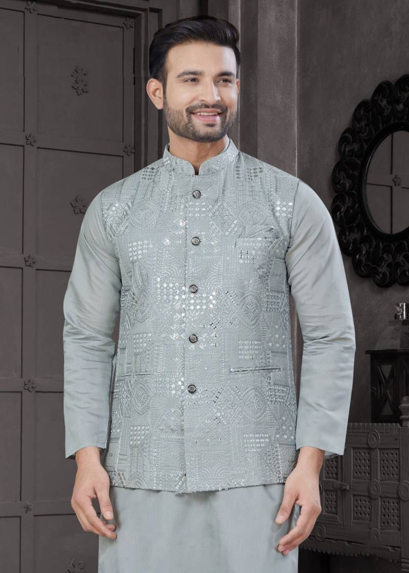Outluk Wedding Collection Vol 31 Viscose Work Kurta Pajama Jacket