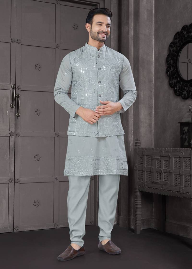 Outluk Wedding Collection Vol 31 Viscose Work Kurta Pajama Jacket