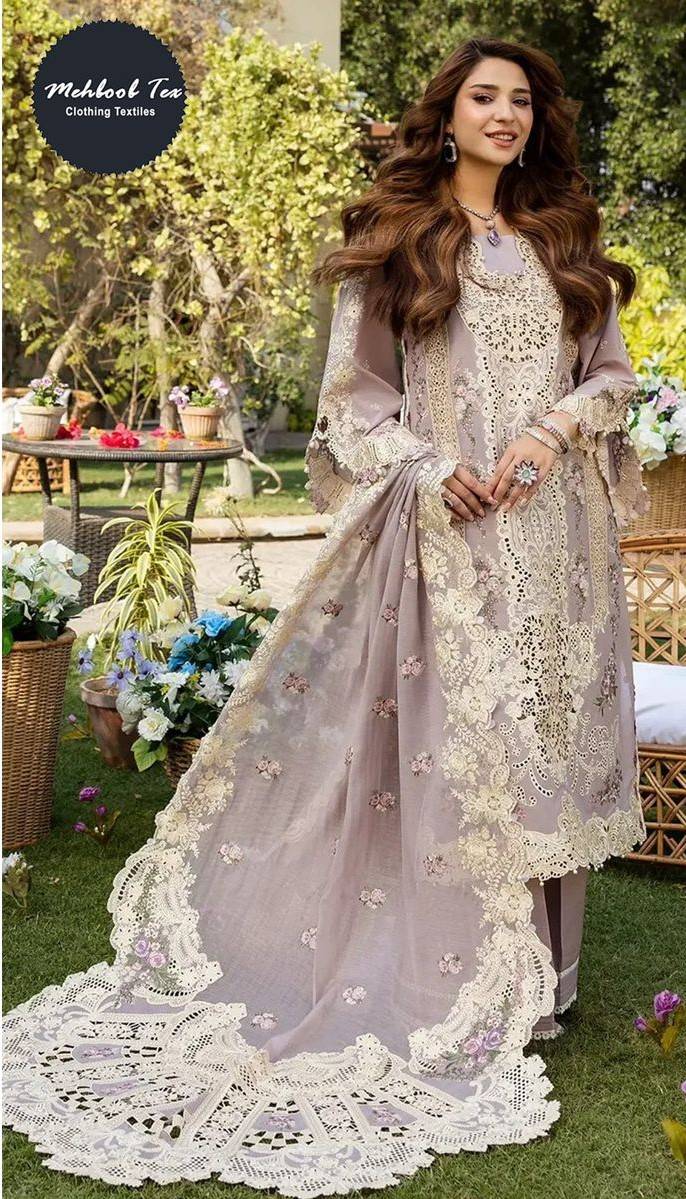 Mehboob Tex 1735 Pure Cotton Embroridered Pakistani Suit