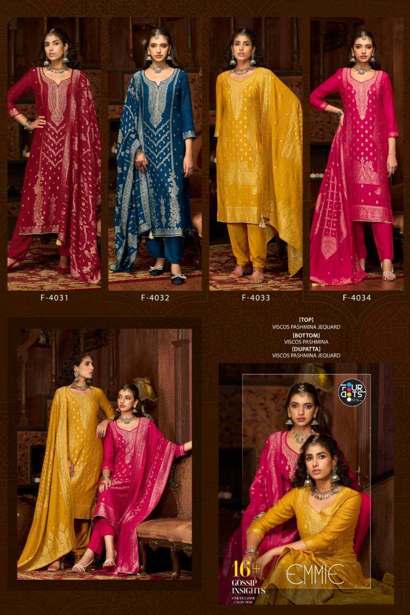 Four Dots Emmie Viscose Pashmina Jacquard Salwar Suit