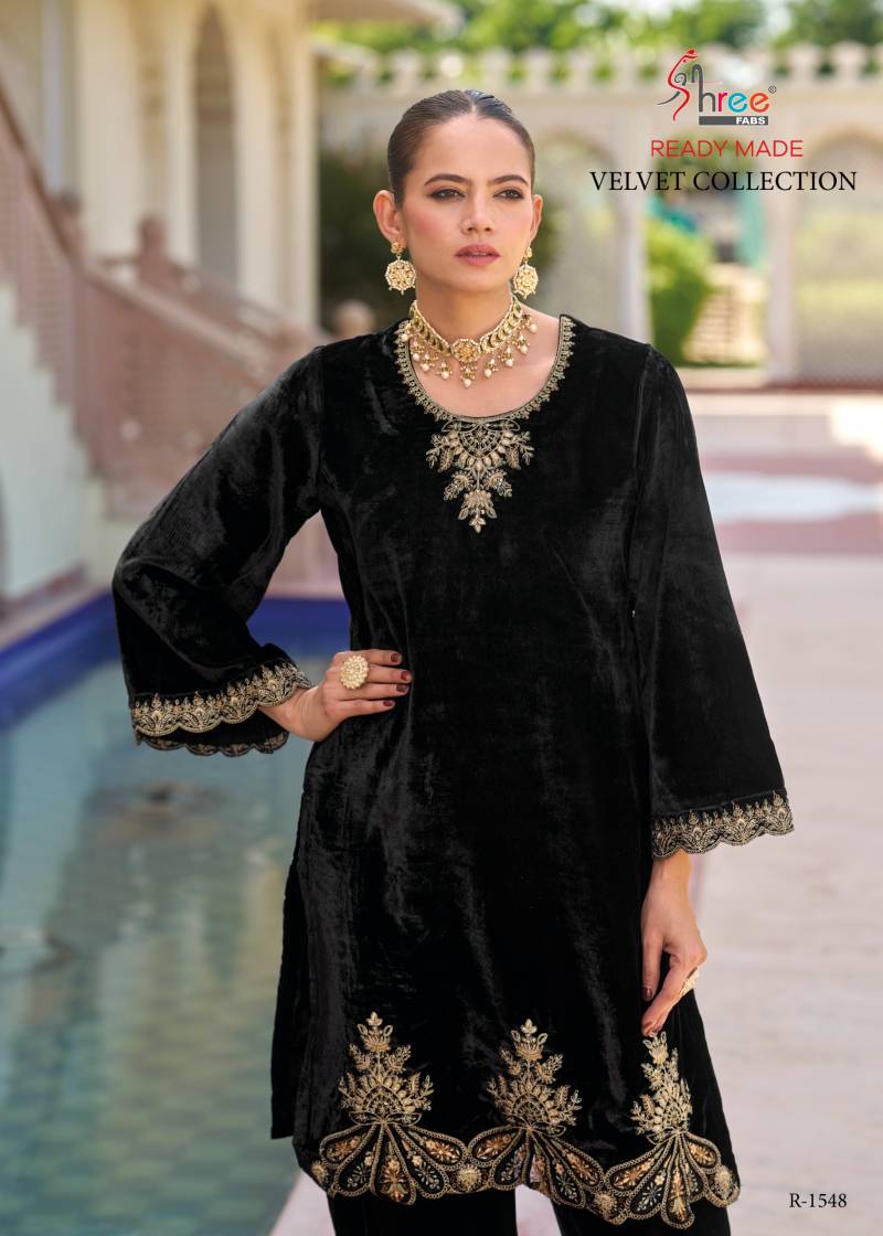 Shree R 1548 Velvet Casual Wear Pakistani Co Ord Set Collection