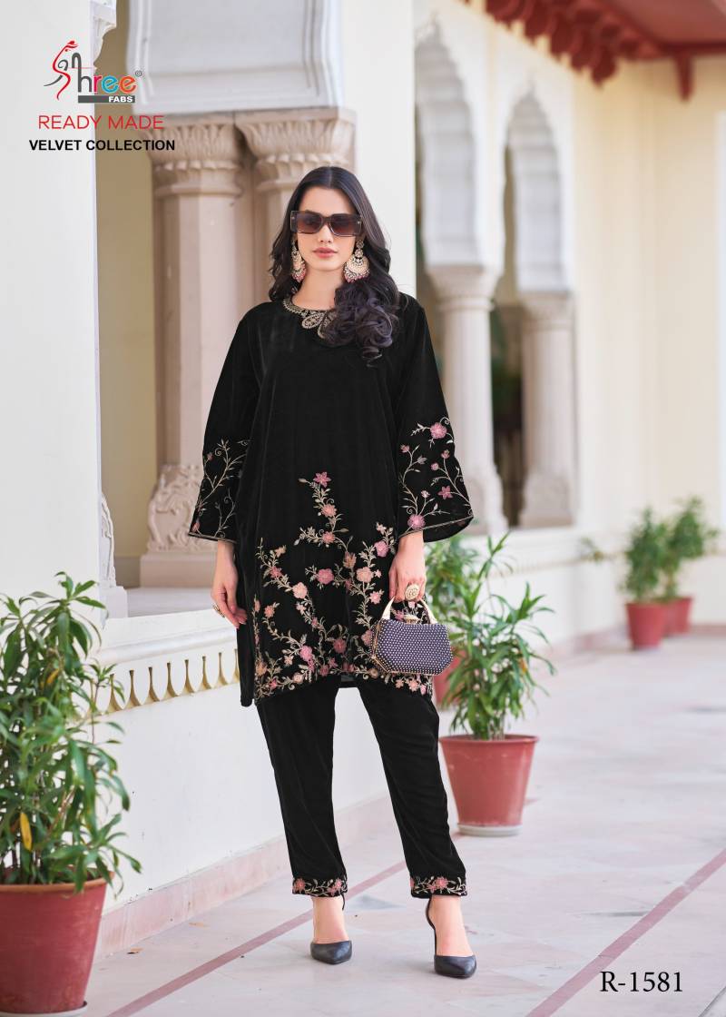 Shree R 1581 Velvet Casual Wear Pakistani Co Ord Set Collection