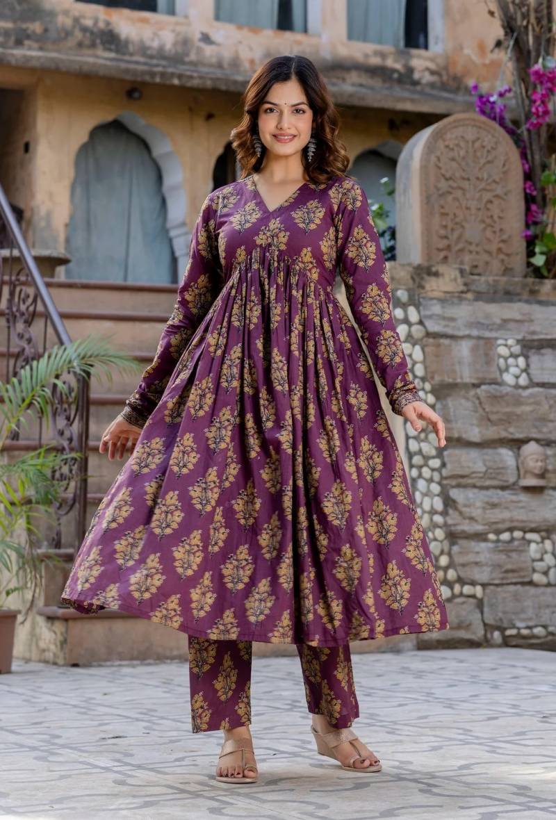 Dhruvi 366 Viscose Anarkali Kurti Set Collection