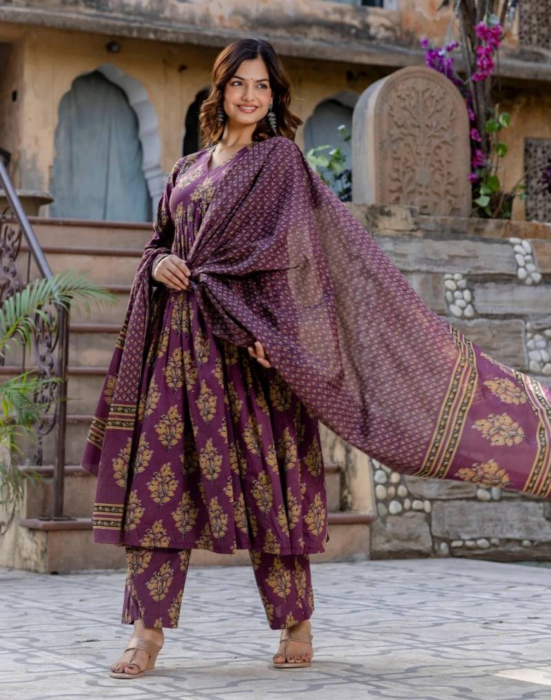 Dhruvi 366 Viscose Anarkali Kurti Set Collection