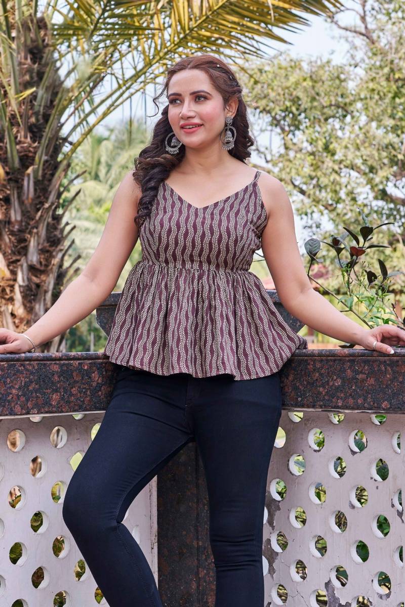 Ctz Mahasri Rayon Printed Fancy Top Collection