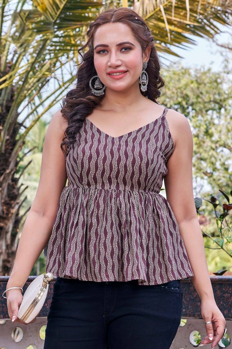 Ctz Mahasri Rayon Printed Fancy Top Collection