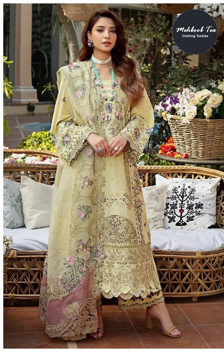 Mehboob Tex 1734 Pure Cotton Embroridered Pakistani Salwar Suit