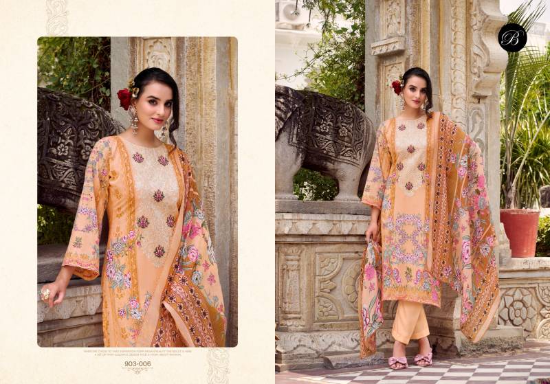 Belliza Naira Vol 118 Cotton Digital Print Embroidery Dress Material