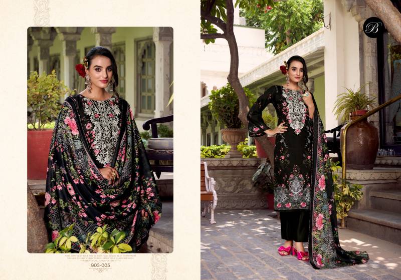 Belliza Naira Vol 118 Cotton Digital Print Embroidery Dress Material