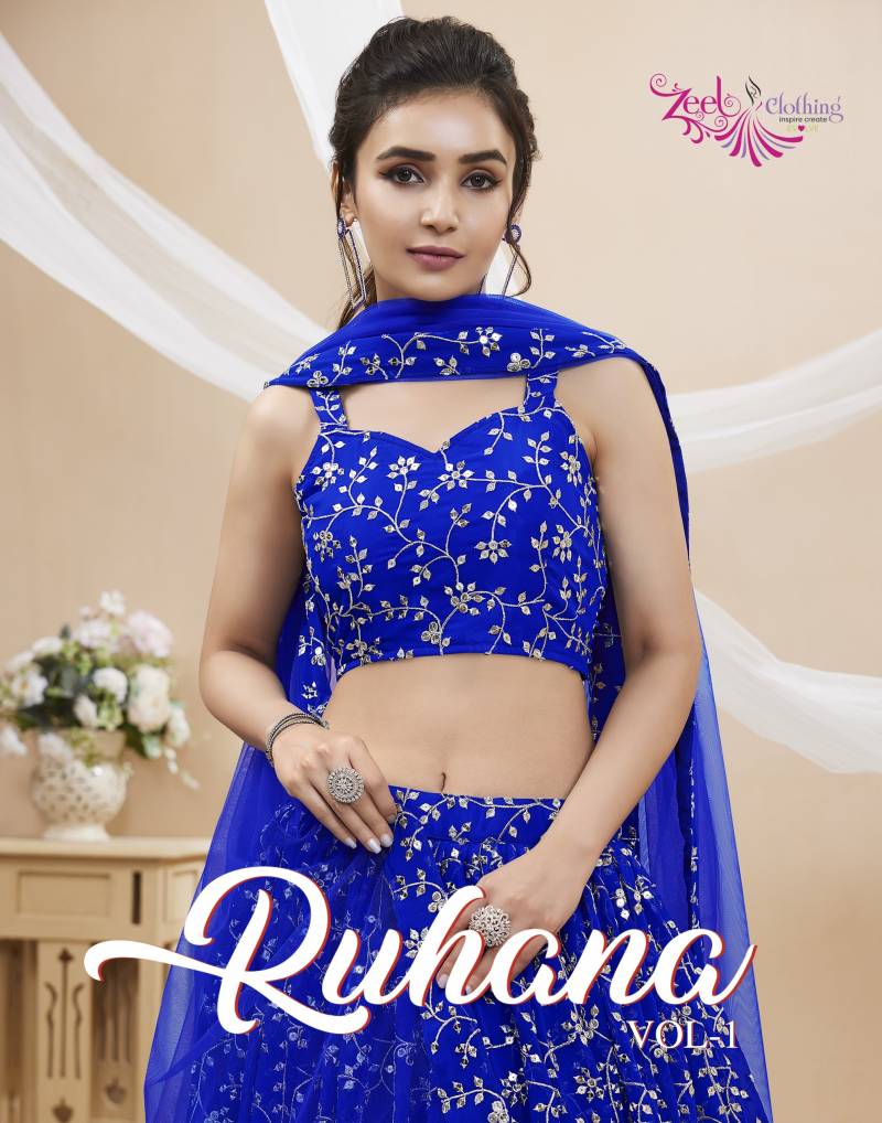 Zeel Ruhana Vol 1 Georgette Zari Embroidery Work Lehenga Choli Collection