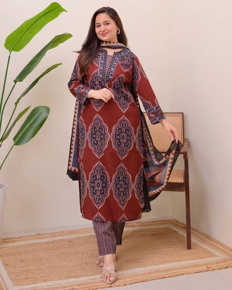 Dhruvi 372 Viscose Fancy Kurti With Bottom Dupatta Collection