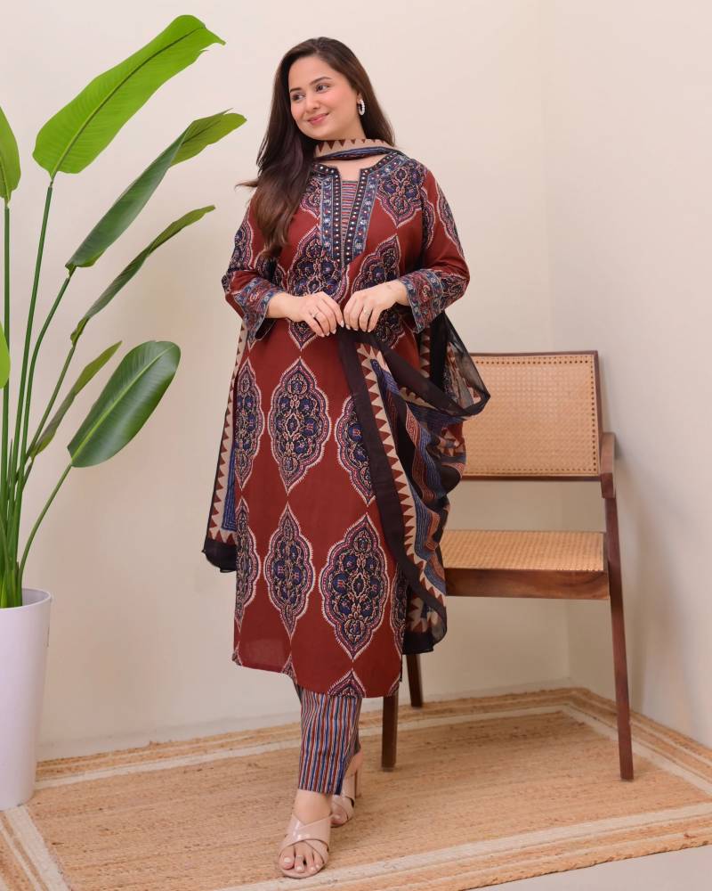 Dhruvi 372 Viscose Fancy Kurti With Bottom Dupatta Collection