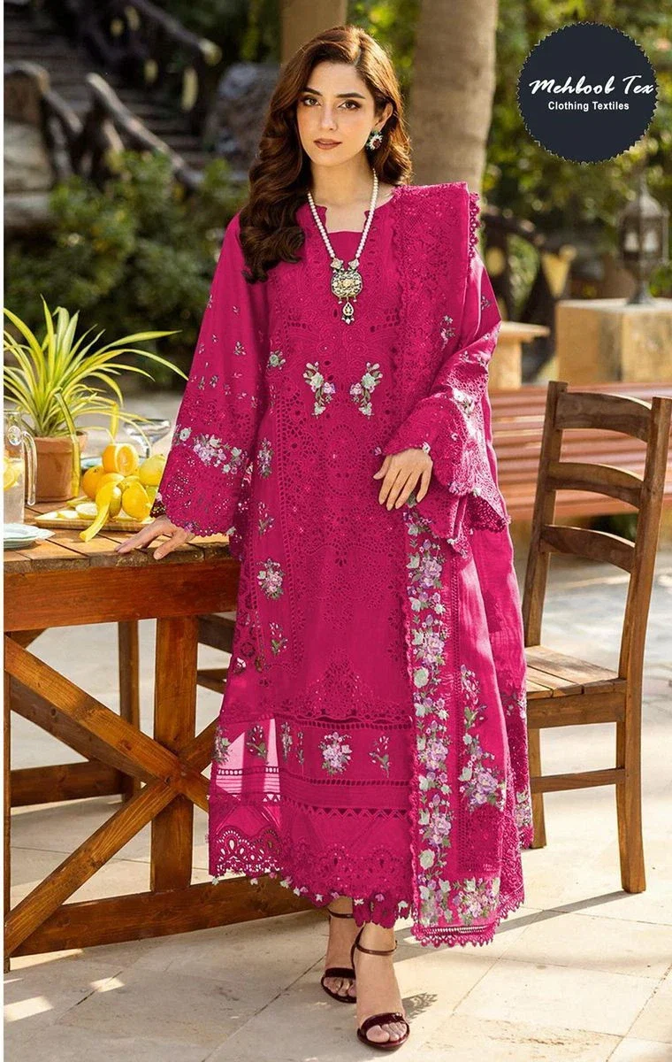 Mehboob Tex 1675 G Cotton Heavy Embroidery Work Pakistani Salwar Suits