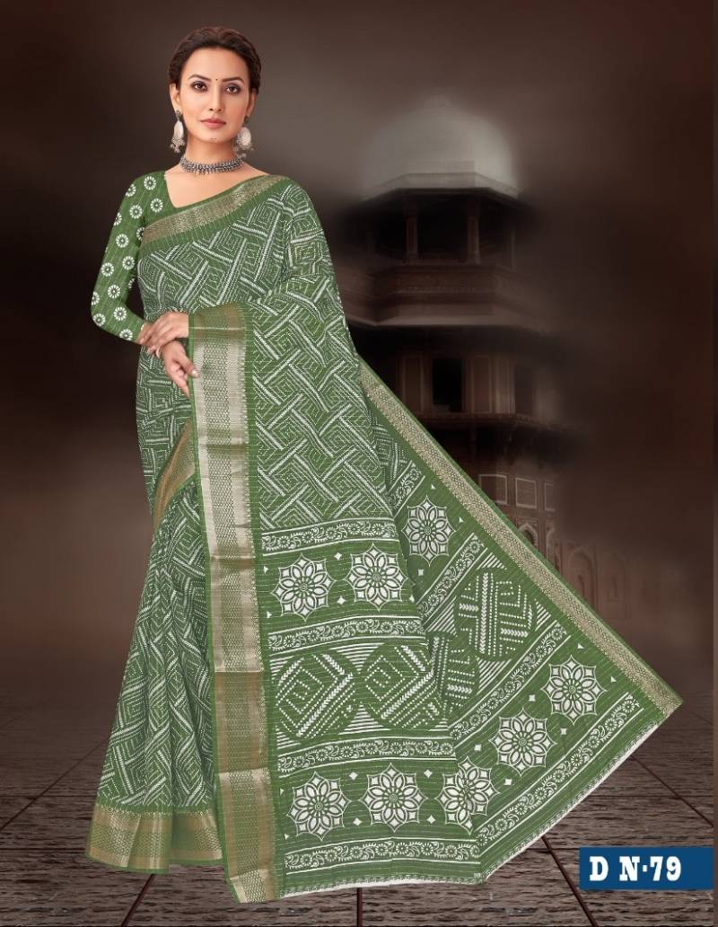 Md Cotton Dola Silk 79 Fancy Printed Silk Saree Collection