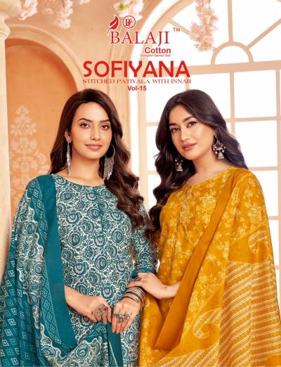 Balaji Sofiyana Vol 15 Readymade Cotton Printed Kurti Set