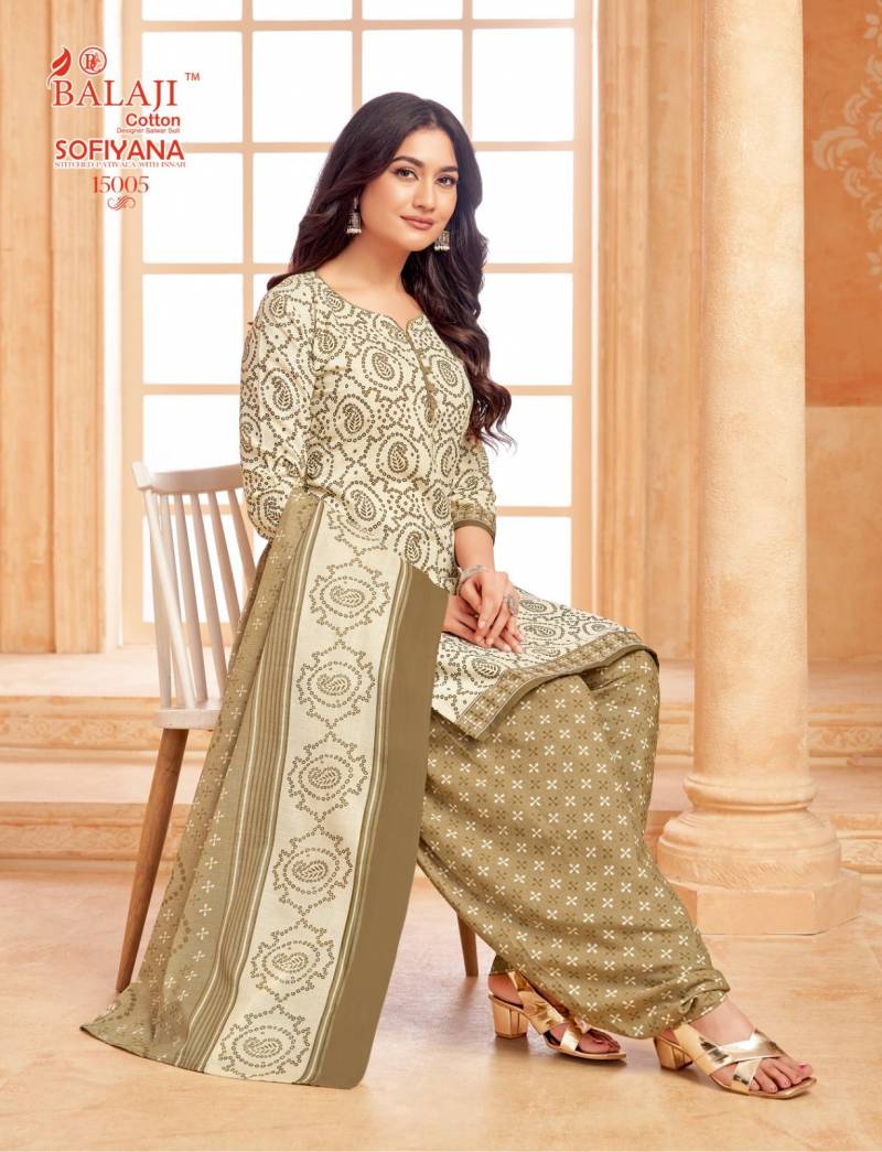 Balaji Sofiyana Vol 15 Readymade Cotton Printed Kurti Set