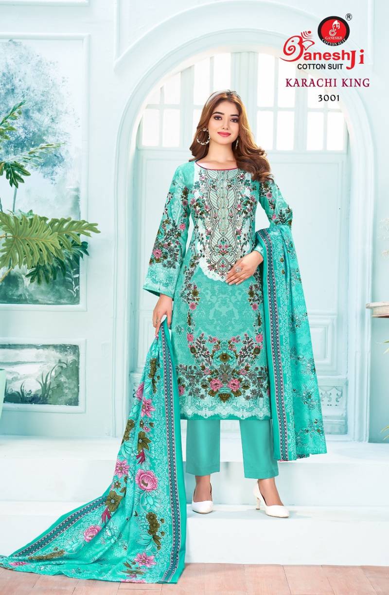 Ganeshji Karachi King Vol 3 Karachi Cotton Printed Dress Material