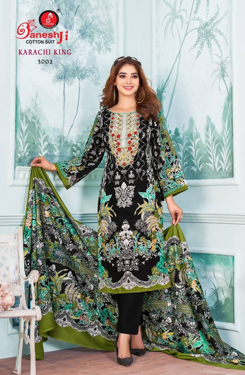 Ganeshji Karachi King Vol 3 Karachi Cotton Printed Dress Material