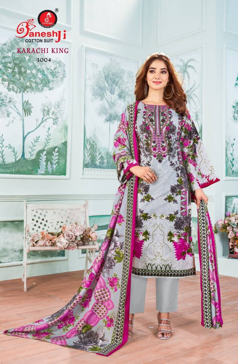 Ganeshji Karachi King Vol 3 Karachi Cotton Printed Dress Material