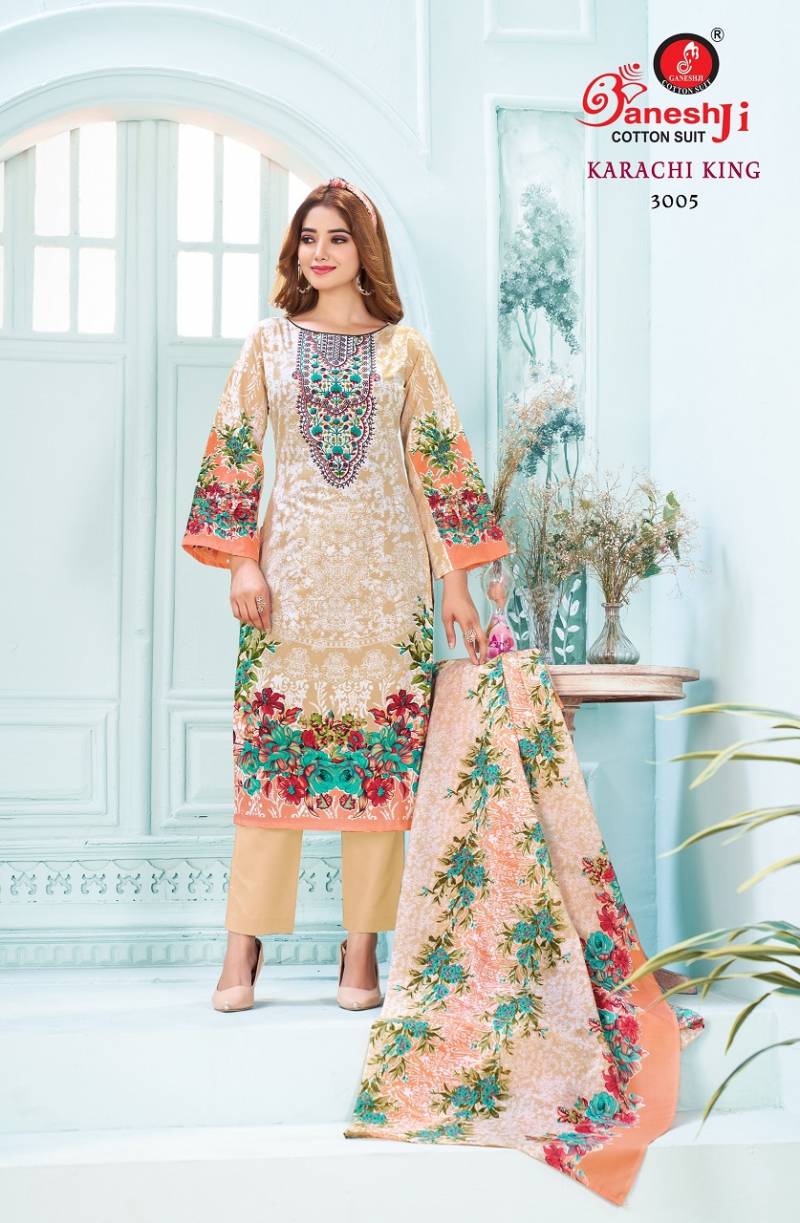 Ganeshji Karachi King Vol 3 Karachi Cotton Printed Dress Material