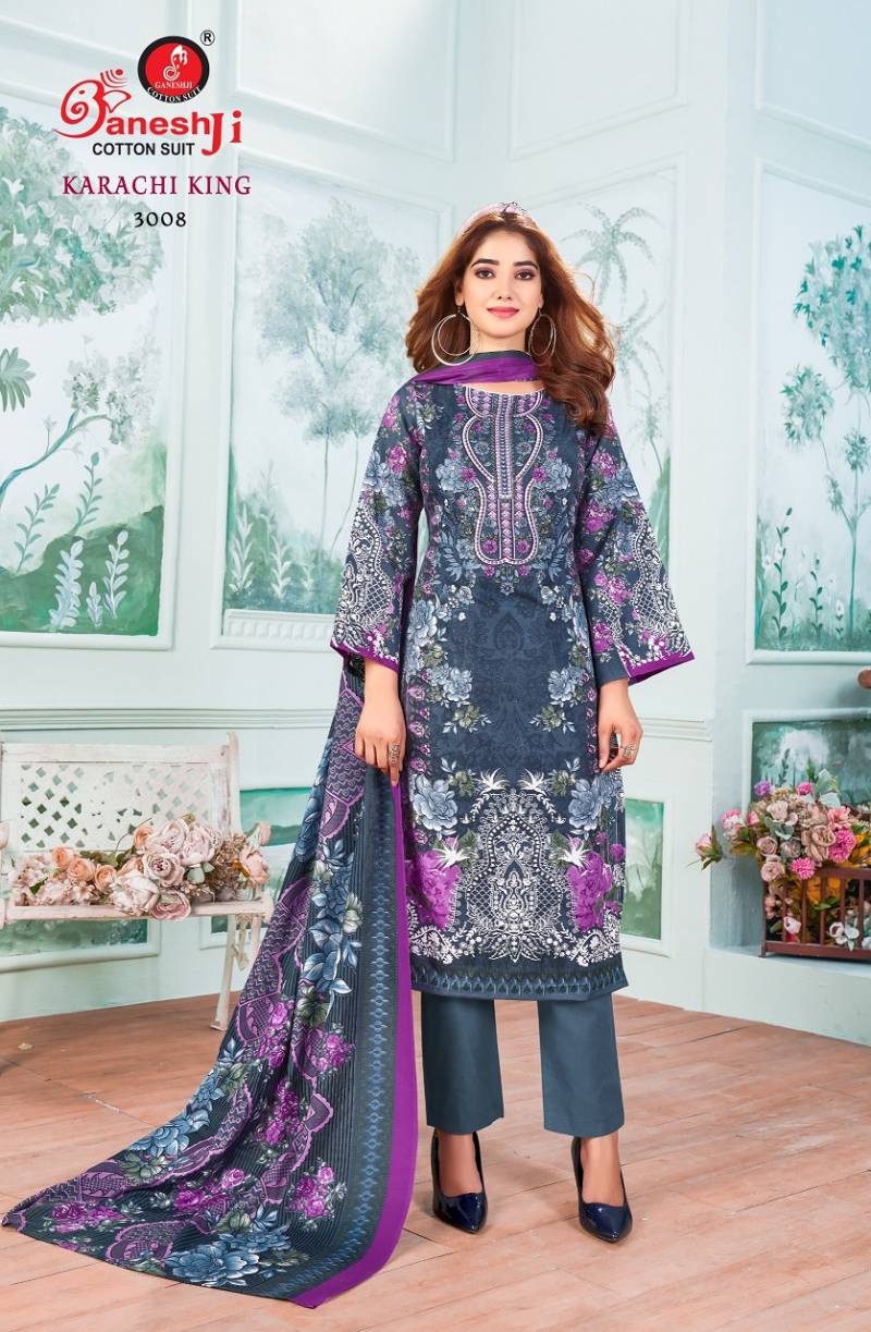 Ganeshji Karachi King Vol 3 Karachi Cotton Printed Dress Material