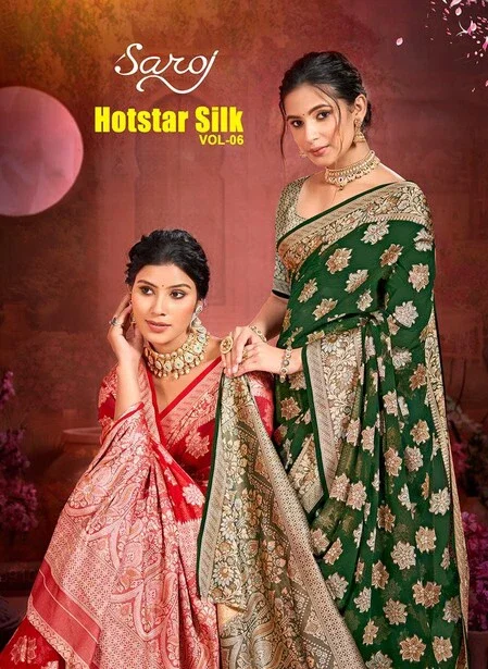 Saroj Hot Star Vol 6 Traditional Gerogette Silk Saree Collection