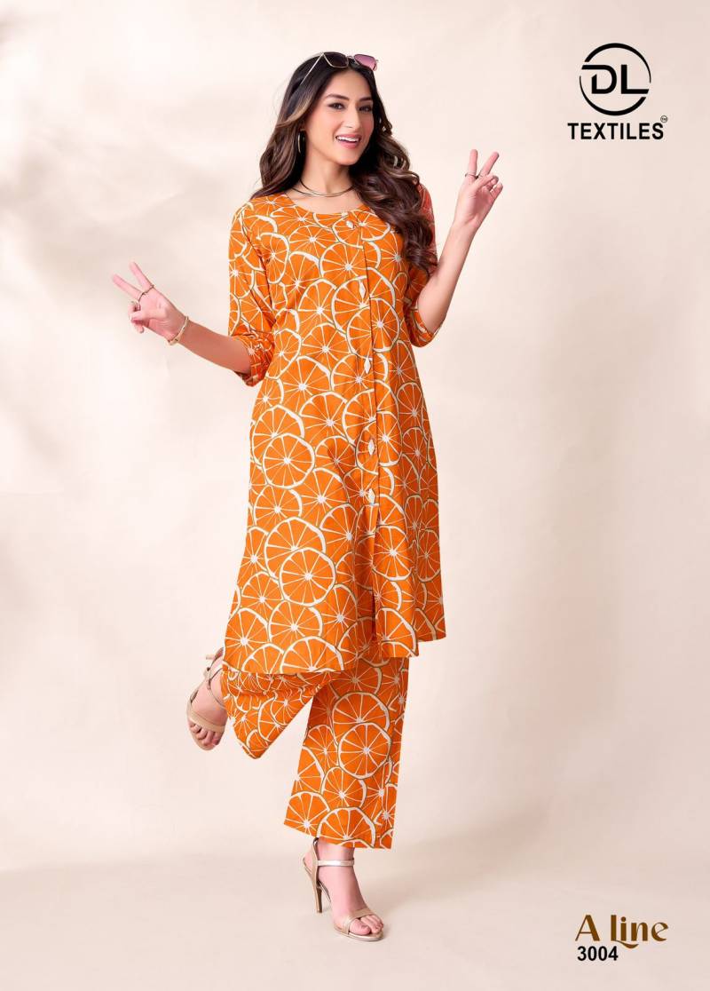 Dl A Line Vol 3 Poplin Cotton Printed A Line Long Cord Sets