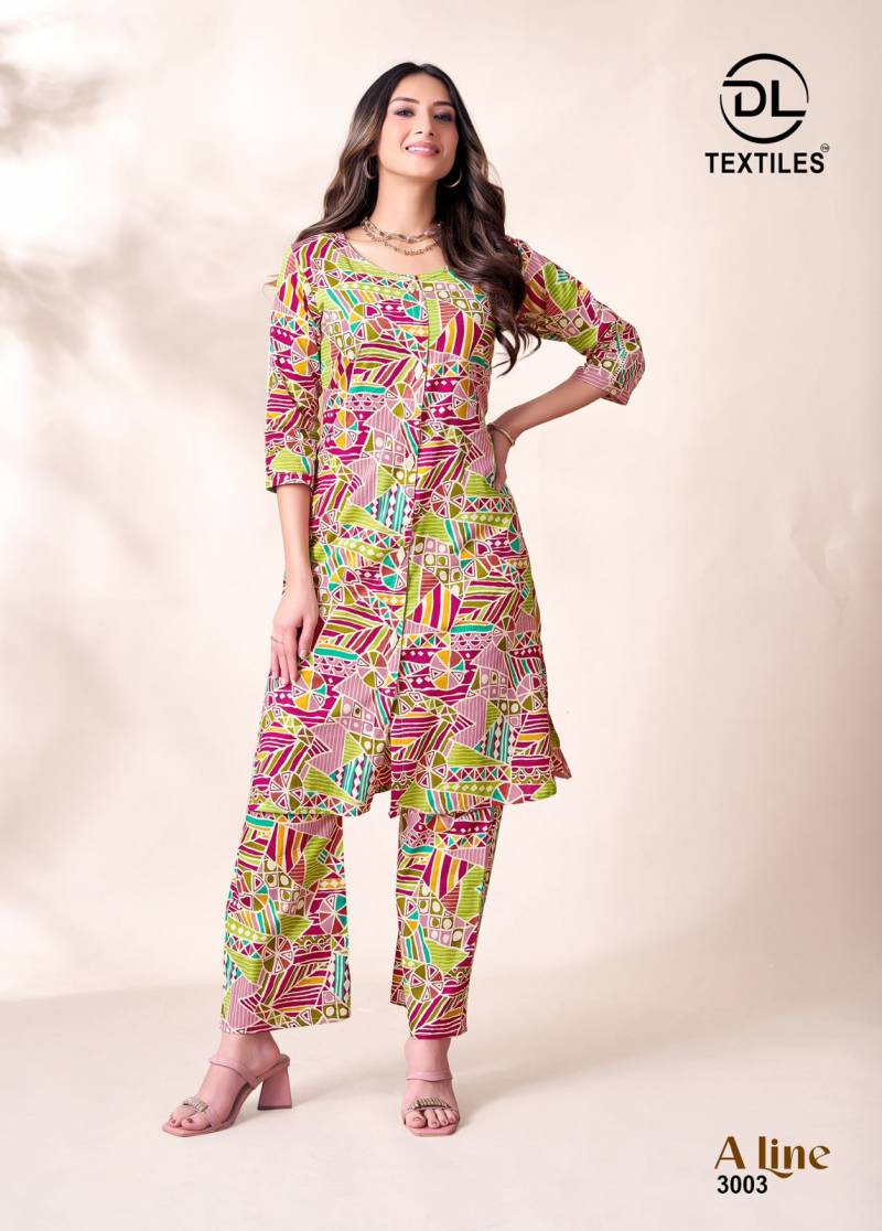 Dl A Line Vol 3 Poplin Cotton Printed A Line Long Cord Sets