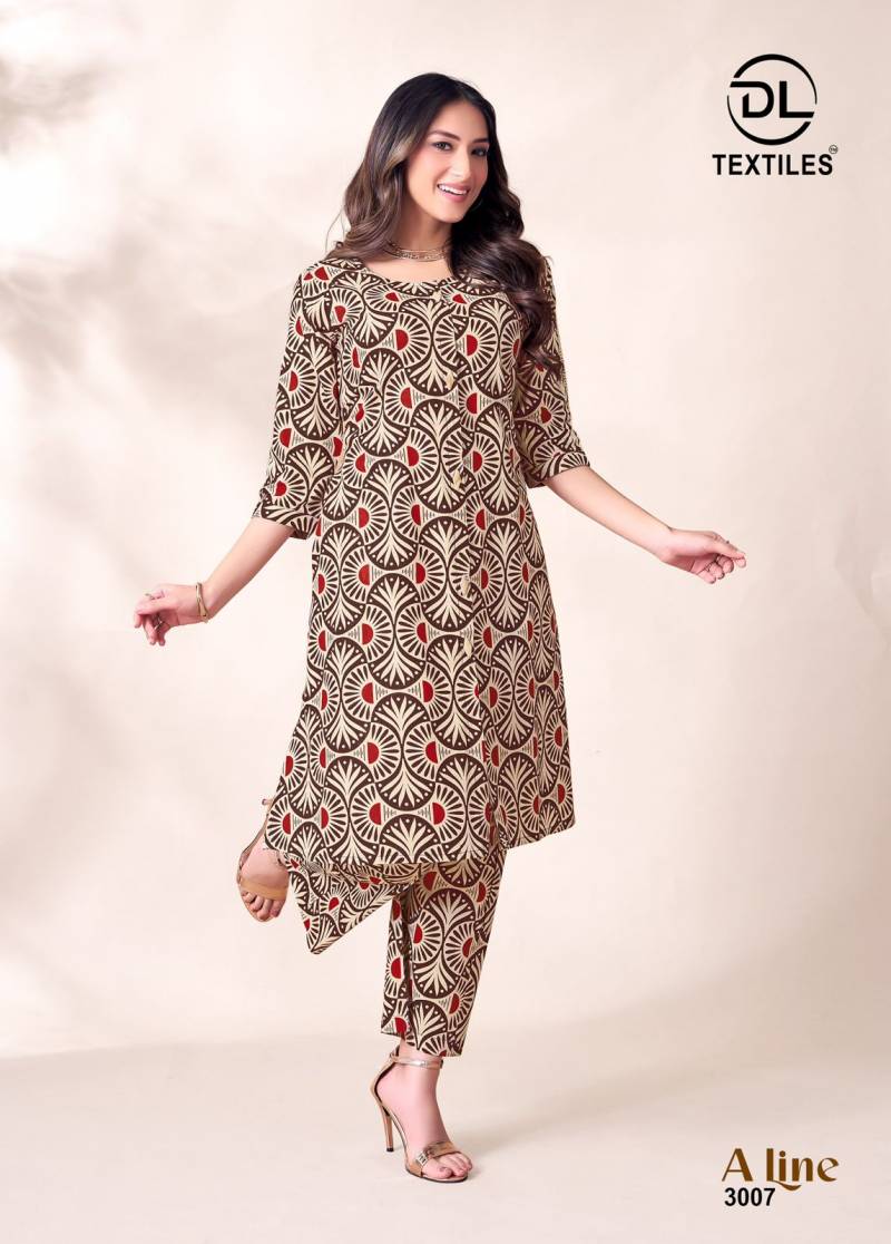 Dl A Line Vol 3 Poplin Cotton Printed A Line Long Cord Sets