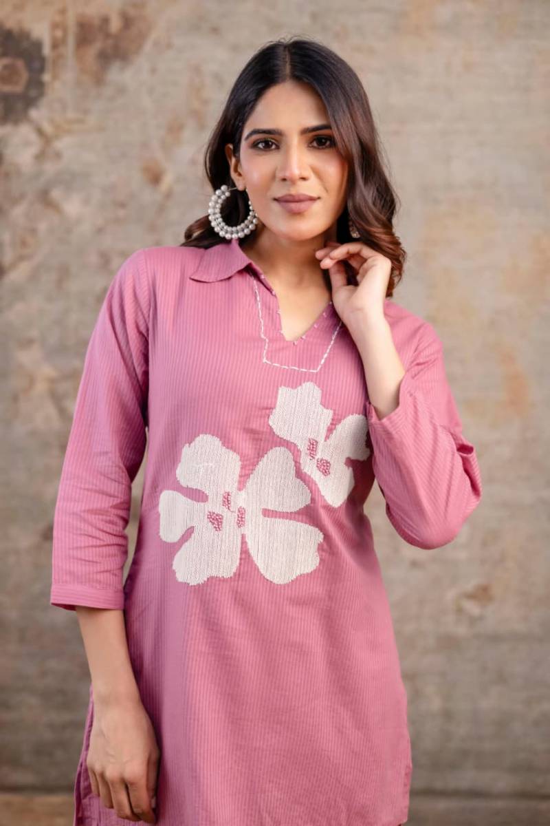 Naisha K 356 Cotton Silli Embroidered Hand Work Co Ord Set Collection