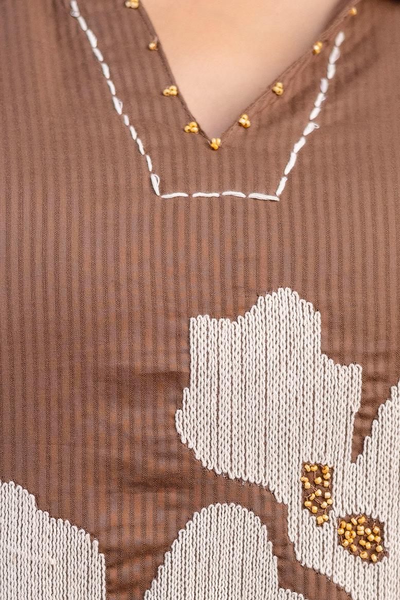 Naisha K 356 Cotton Silli Embroidered Hand Work Co Ord Set Collection