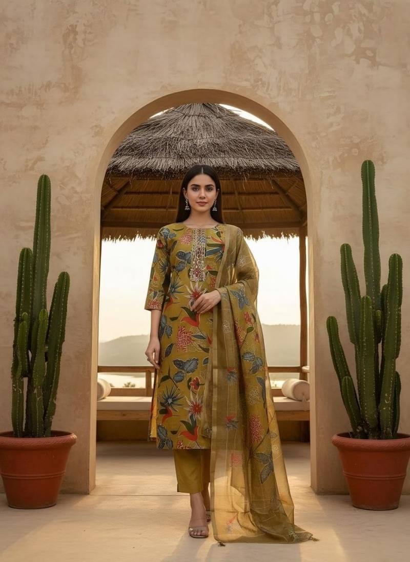 Naisha K 354 Vol 4 Vetican Print Work Top Bottom And Dupatta Collection