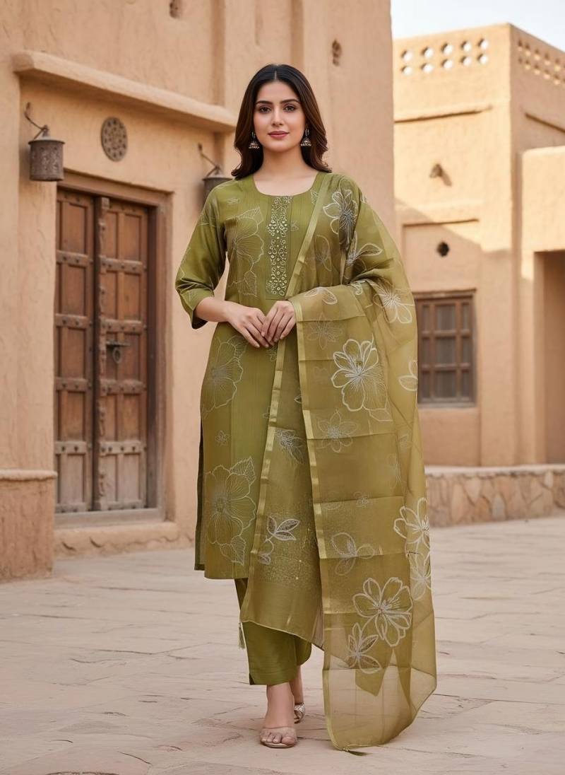 Naisha K 354 Vol 2 Vetican Print Work Top Bottom And Dupatta