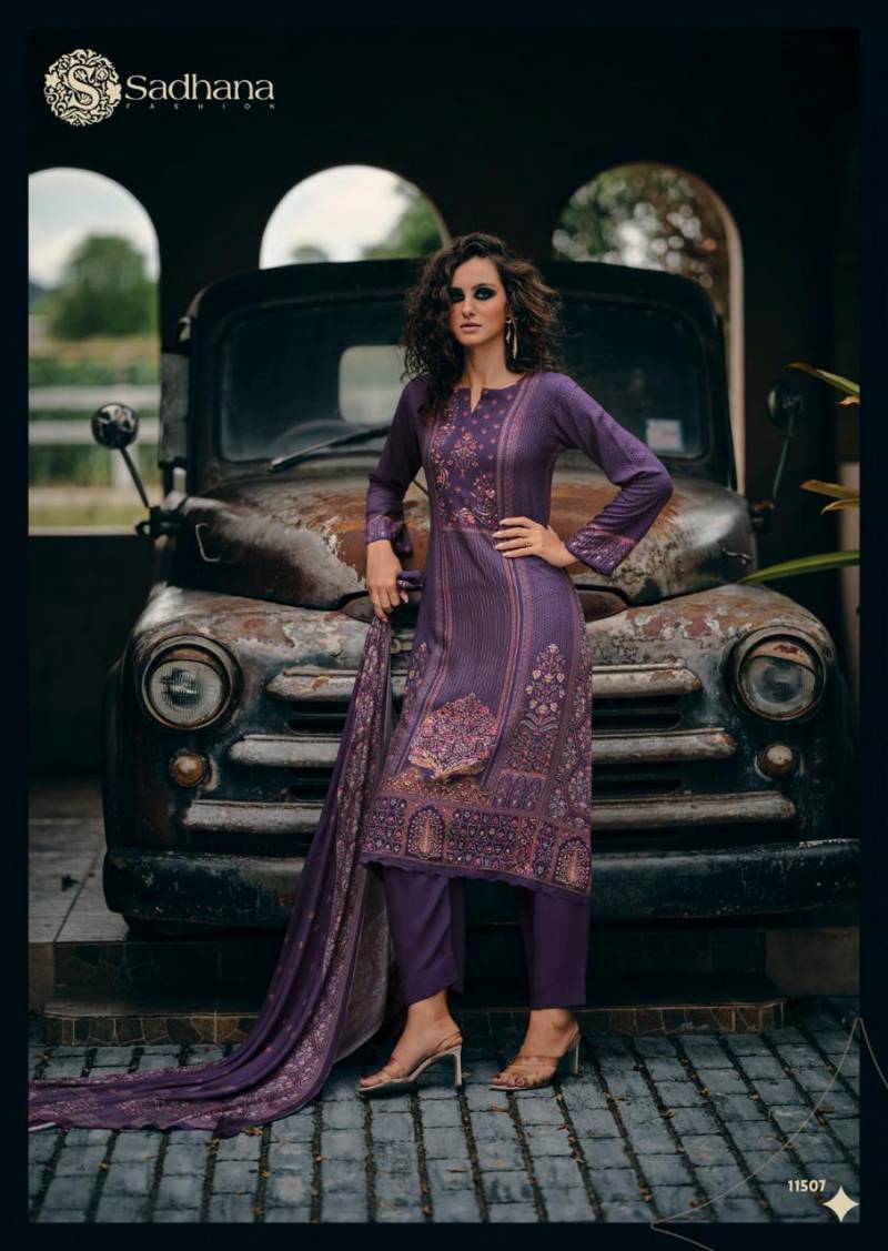 Sadhana Assis Viscose Pashmina Khatli Work Salwar Kameez
