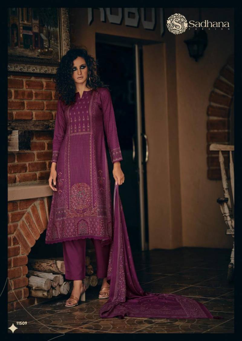 Sadhana Assis Viscose Pashmina Khatli Work Salwar Kameez