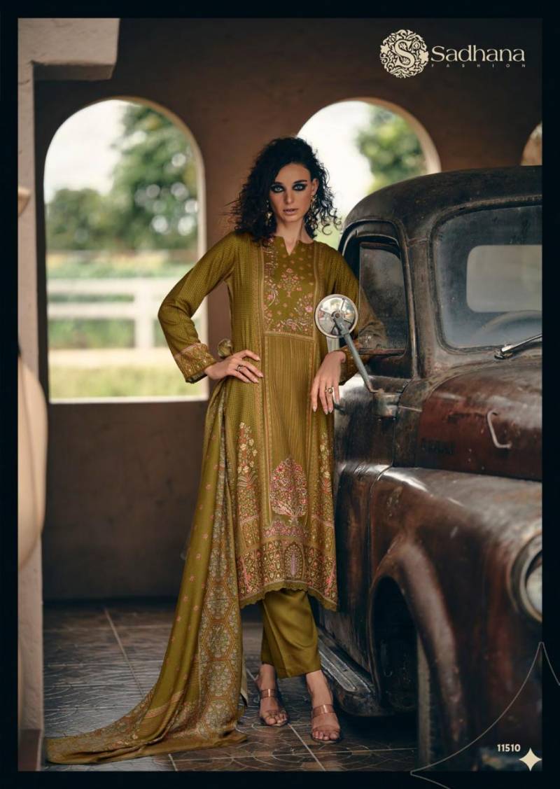 Sadhana Assis Viscose Pashmina Khatli Work Salwar Kameez