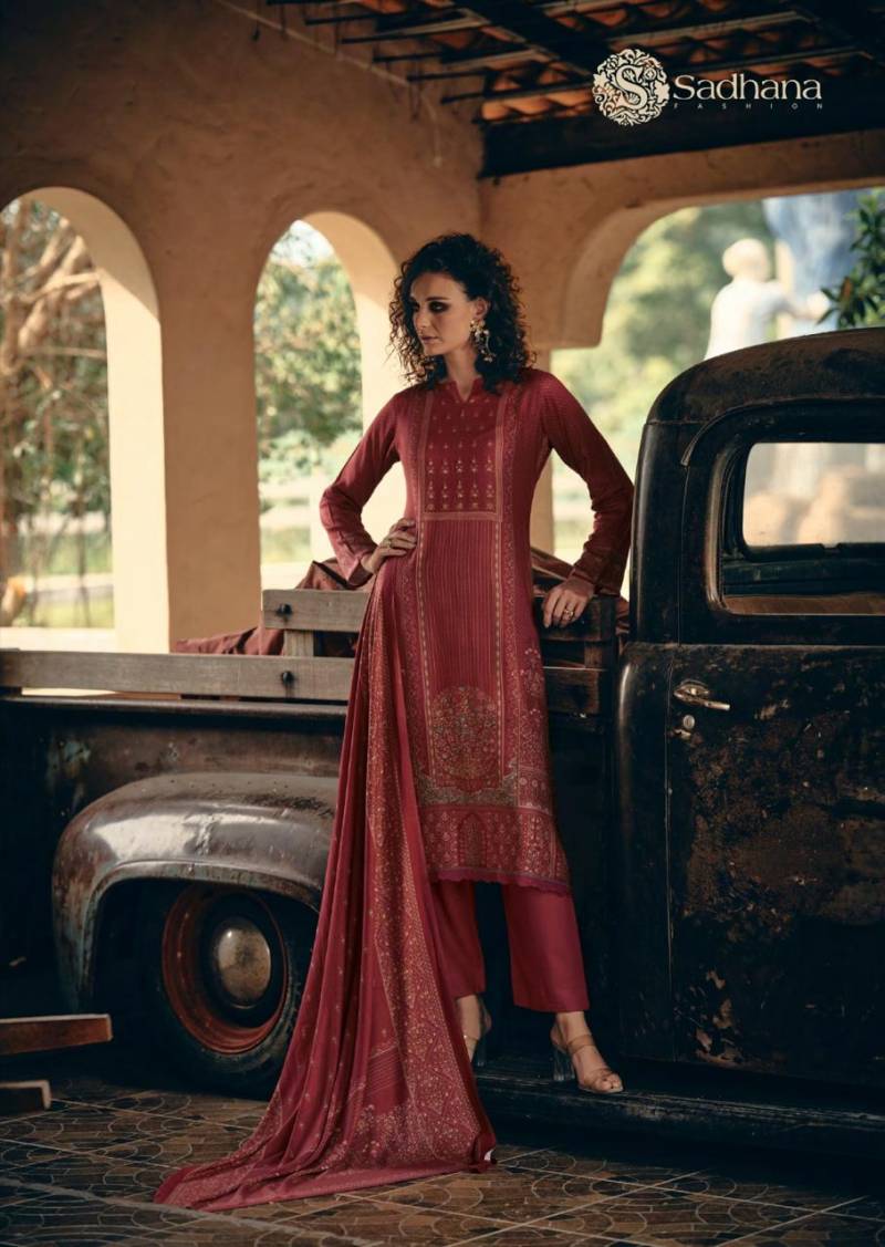 Sadhana Assis Viscose Pashmina Khatli Work Salwar Kameez
