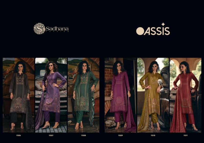 Sadhana Assis Viscose Pashmina Khatli Work Salwar Kameez