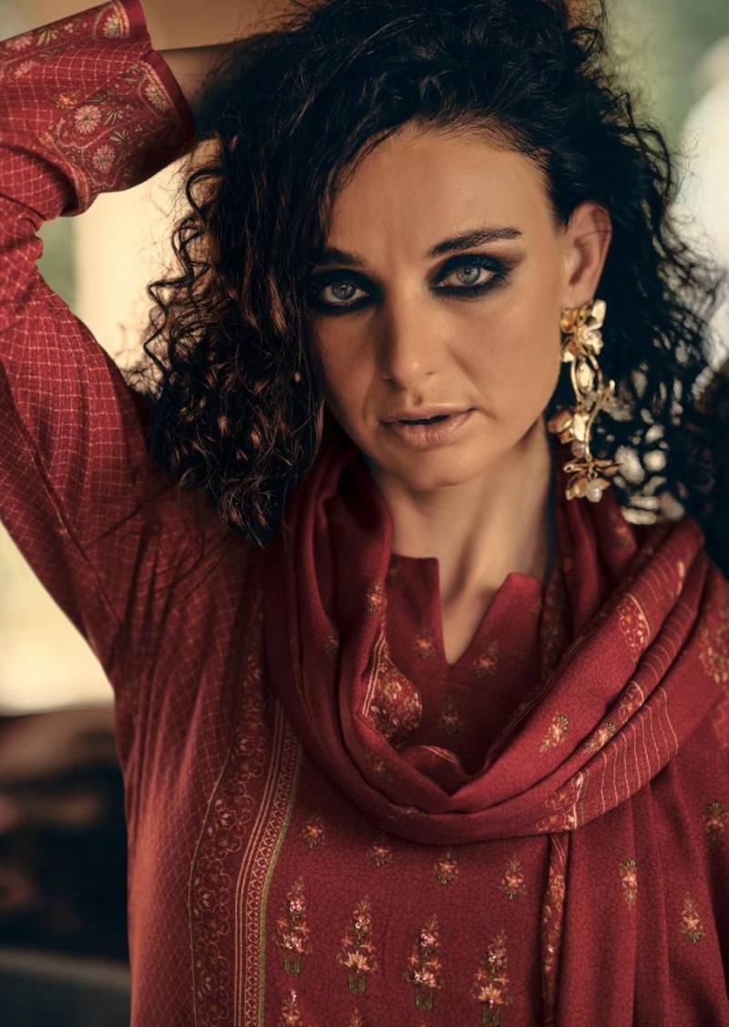 Sadhana Assis Viscose Pashmina Khatli Work Salwar Kameez